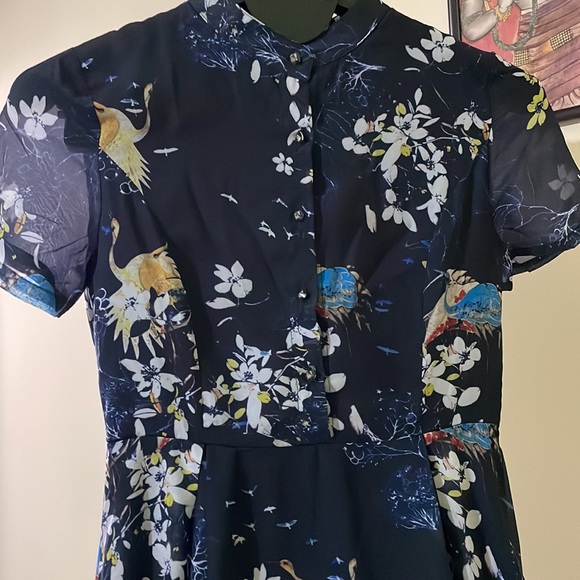 Lovely blue floral Migeer full length dress. Size M - Picture 10 of 16